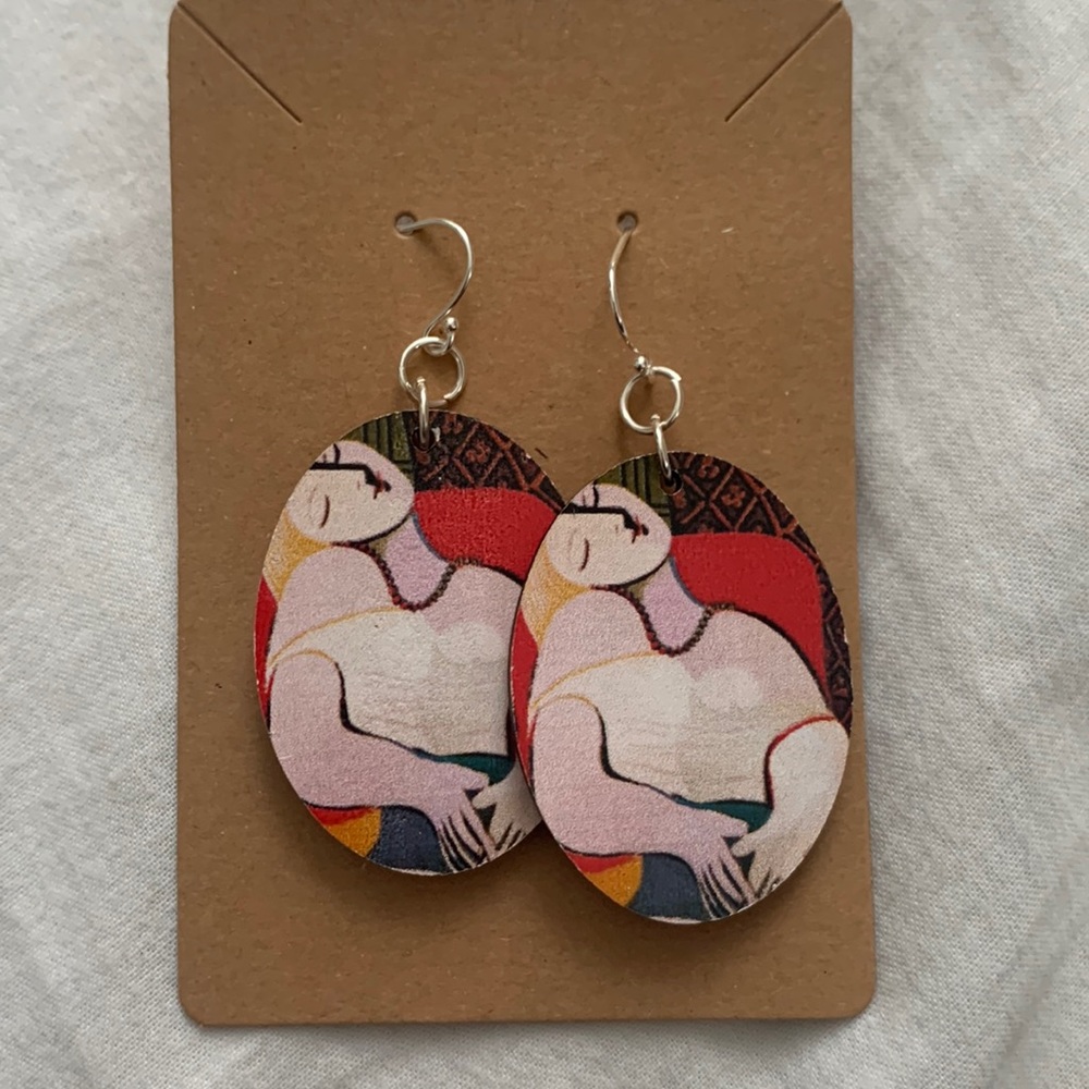 ⭐️Handmade Picasso Inspired earrings.